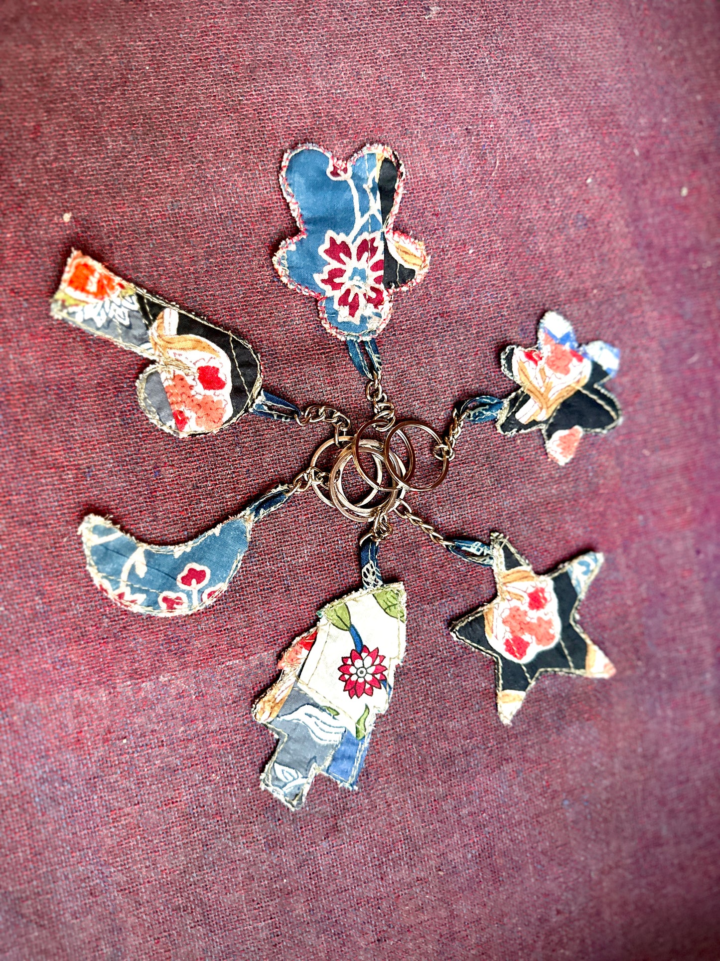 Patchwork Christmas Keychains