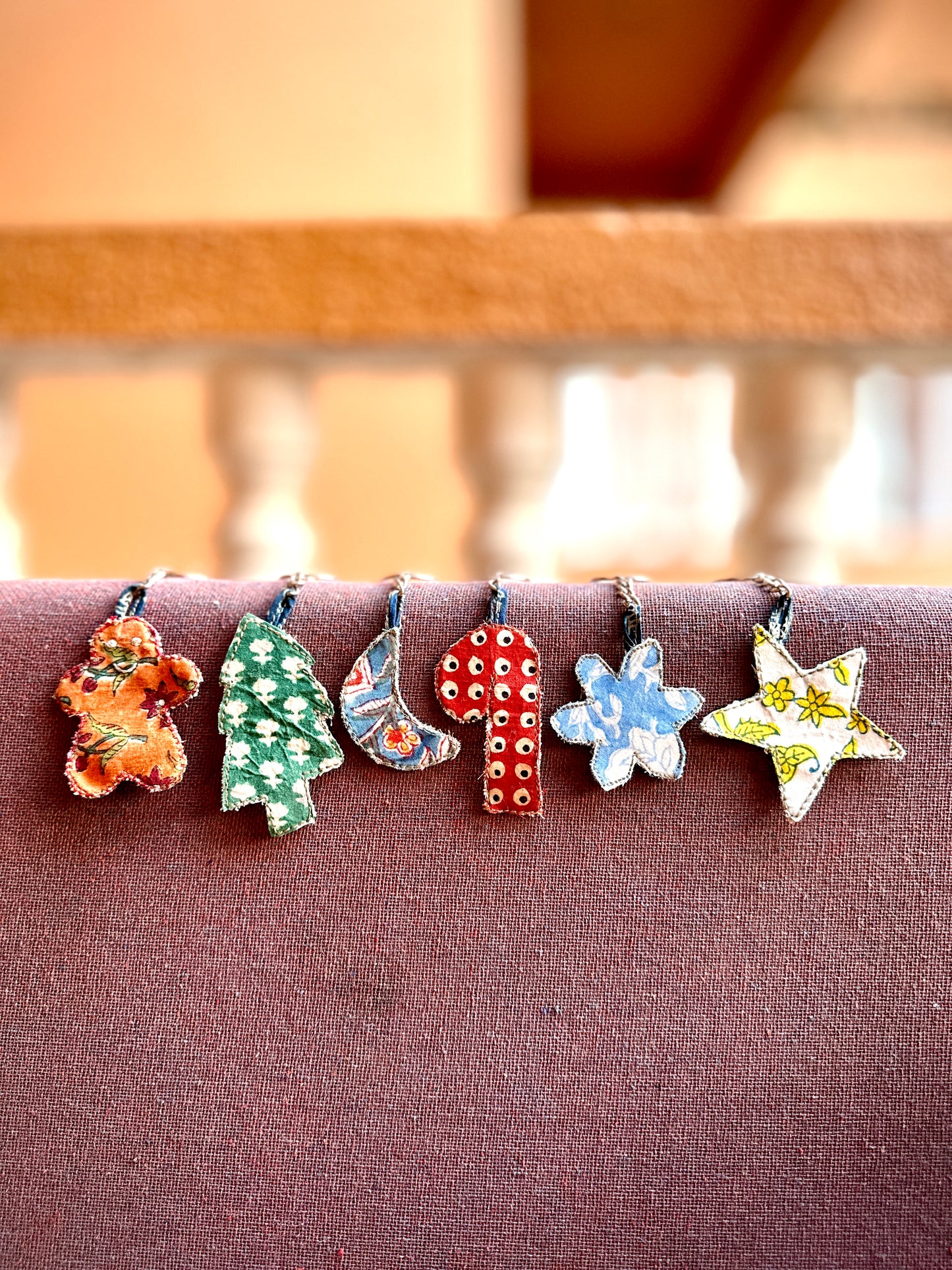 Patchwork Christmas Keychains