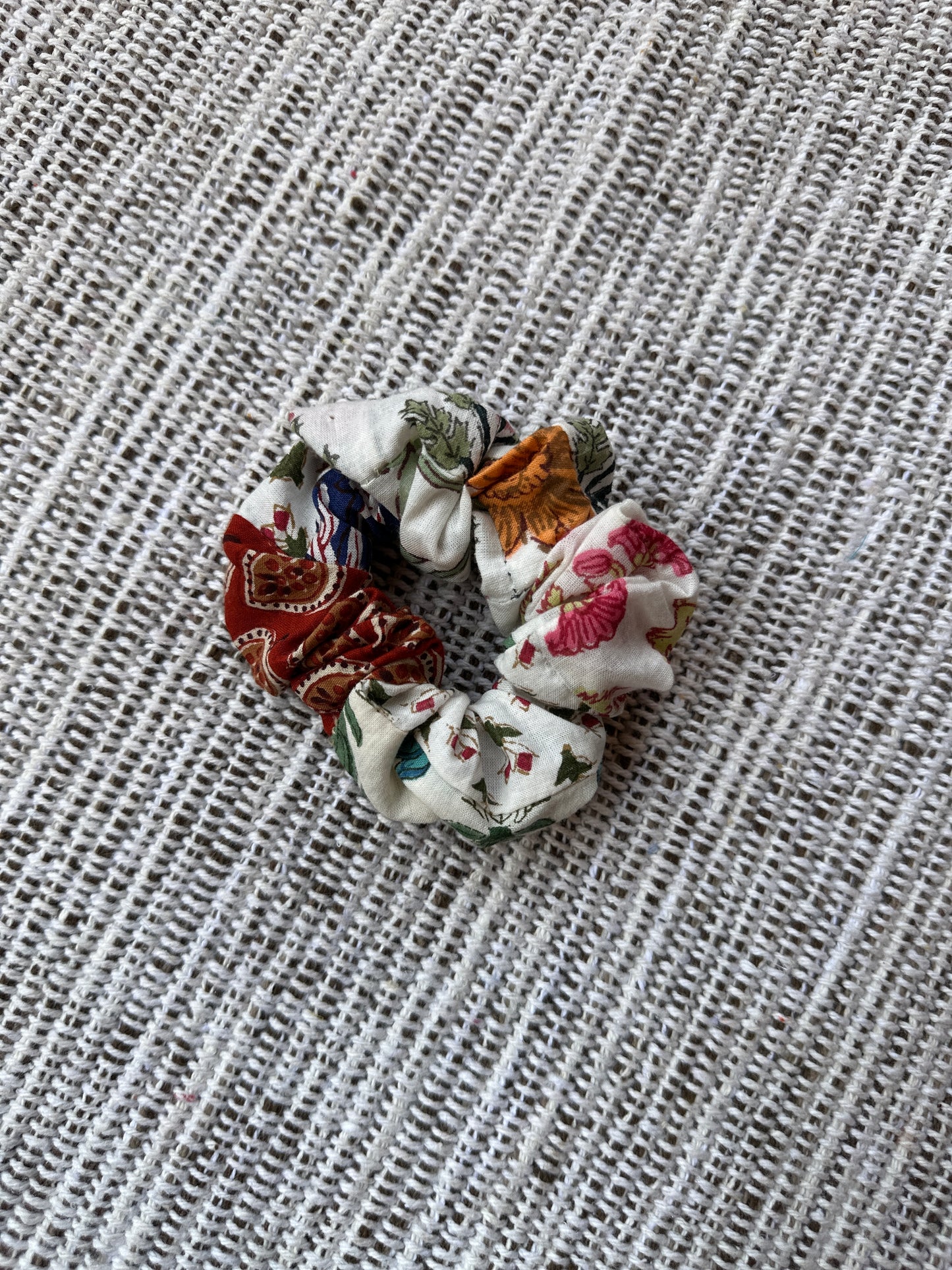 Blockprint Patchwork Scrunchies