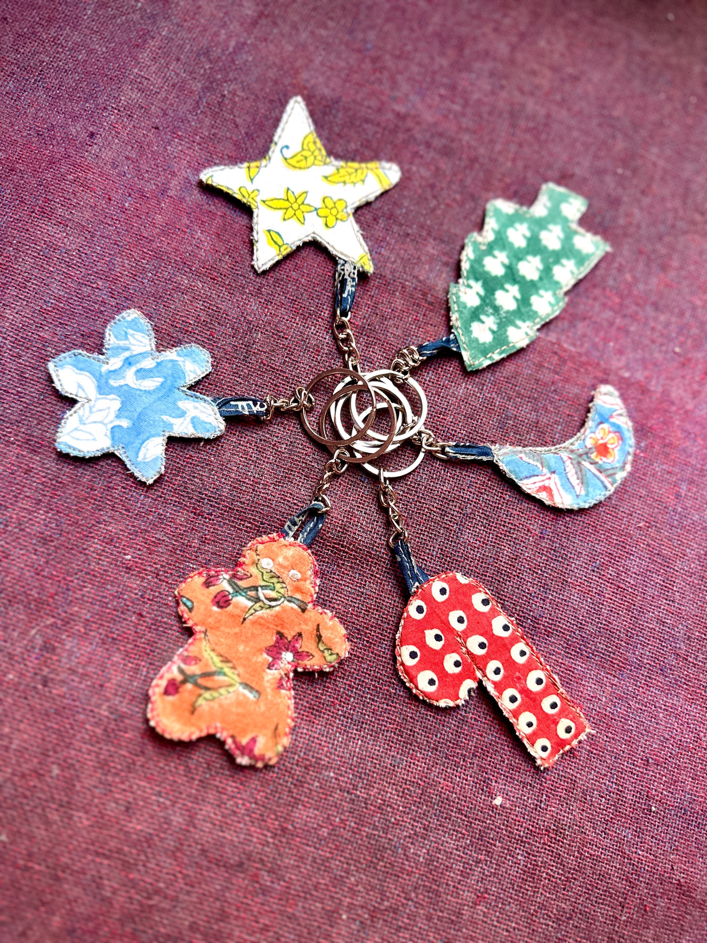 Patchwork Christmas Keychains