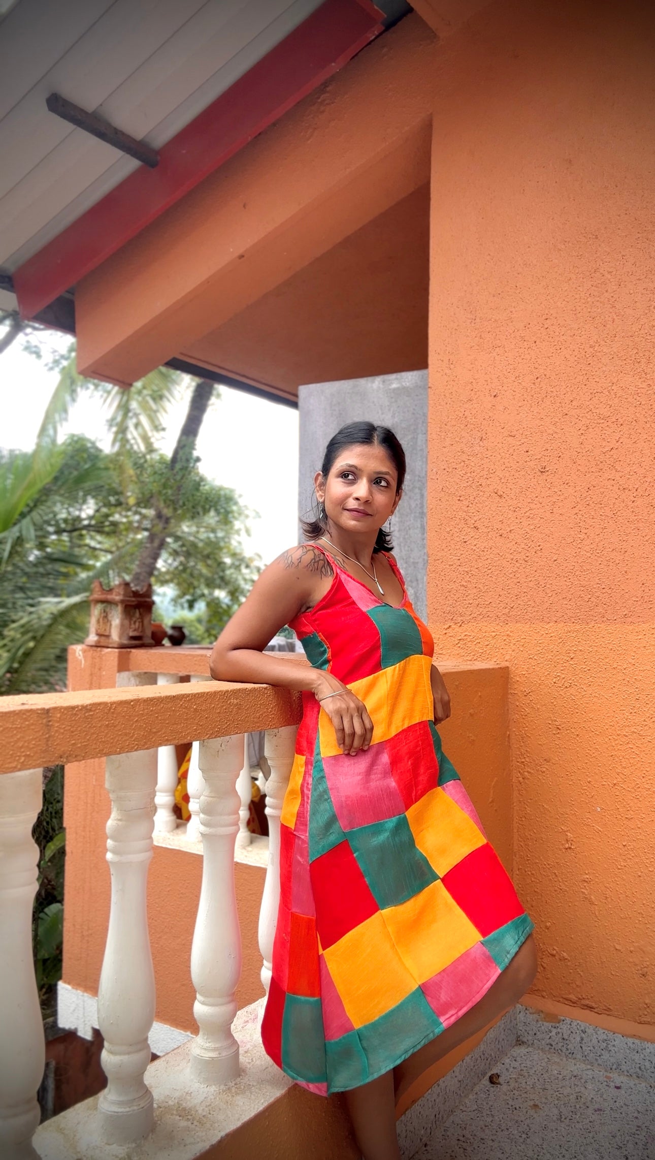 Chromatic Slip Dress