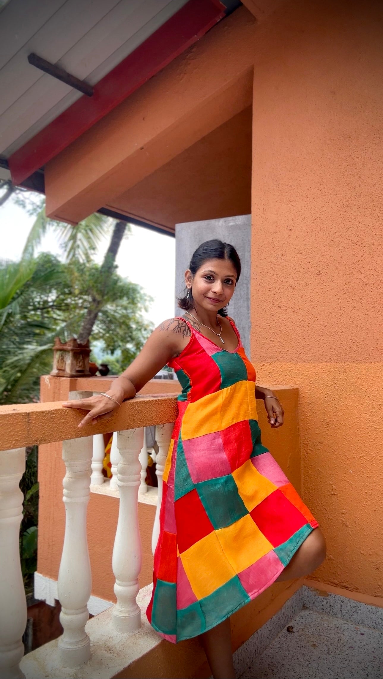 Chromatic Slip Dress